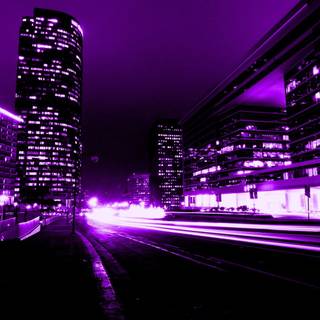purple future city
