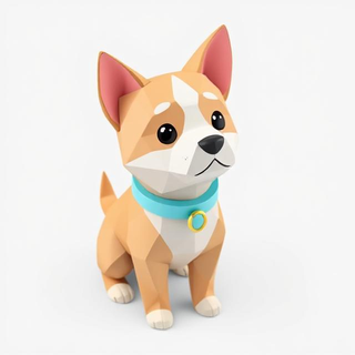 Cute dog with blue collar