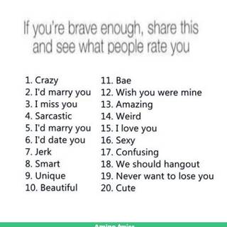 yall can rate me (if yall want )