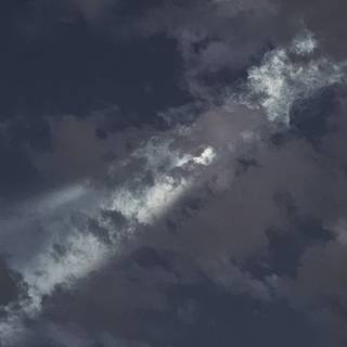 SpaceX Plume in Clouds