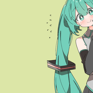 miku with squares falling down