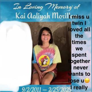 The pic is when she was a baby her real name is Kai But I love u sis