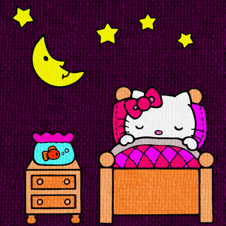sleepy hello kitty