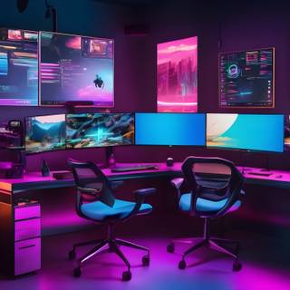 Cyberpunk Gaming Sanctuary