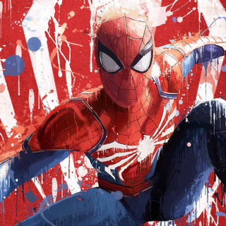 spiderman spray art