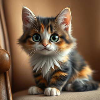 Calico On A Sofa