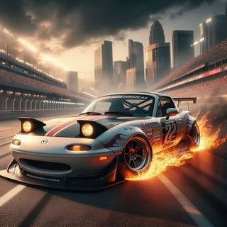 Mazda Miata MX-5 of 1995 sporty