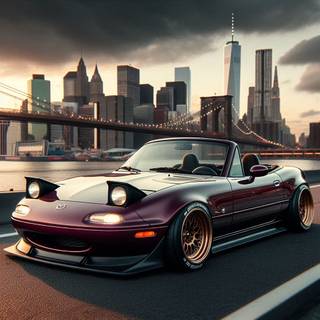 Mazda Miata MX-5 of 1995 sporty