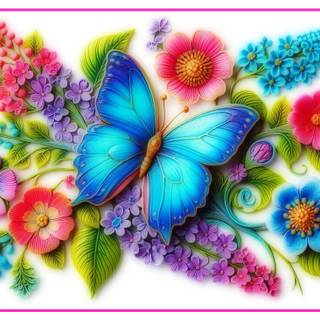 BUTTERFLIES AND FLOWERS