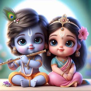 Krishna and Radha Wallpaper
