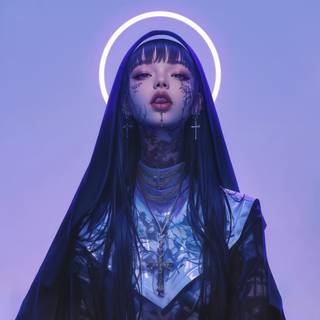 anime-girl-nun-with-tattoo