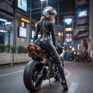 girl on a motorcycle