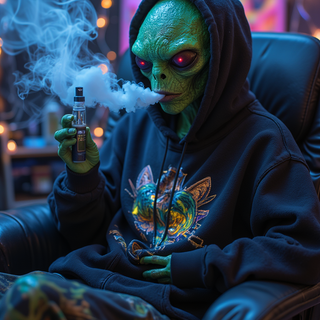 Alien, vape, smoke, phone wallpaper
