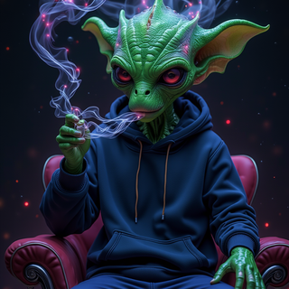 Alien, vape, smoke, phone wallpaper