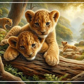 LION CUBS, AI IMAGE
