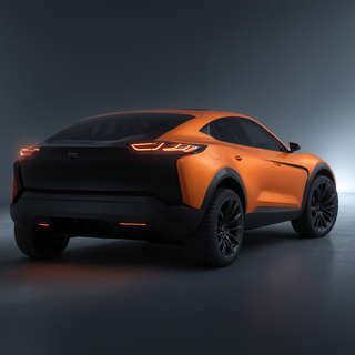Orange car crossover