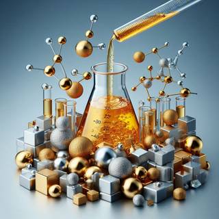 gold and silver cubes 