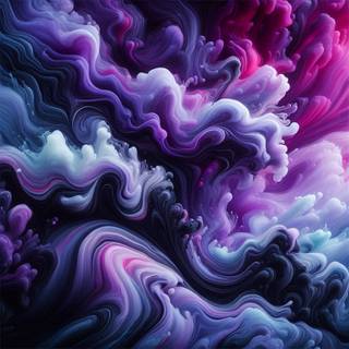 purple and blue mixed smoke 