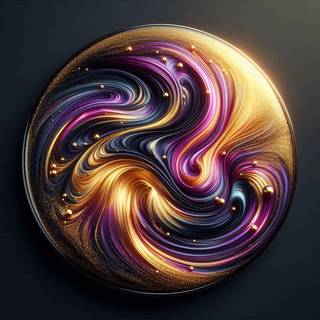 purple and gold mixed luquid