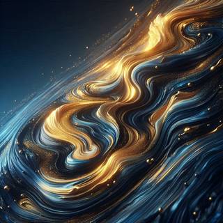 blue and gold liquid mixed