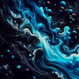 black and blue liquid mixed