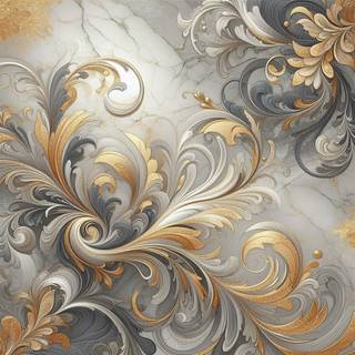 gray and gold art mix