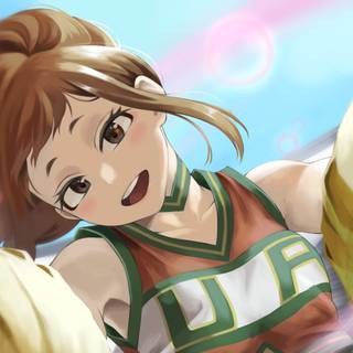 Uraraka In UA Cheerleading Outfit!!~
