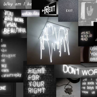 White Neon Grunge Aesthetic