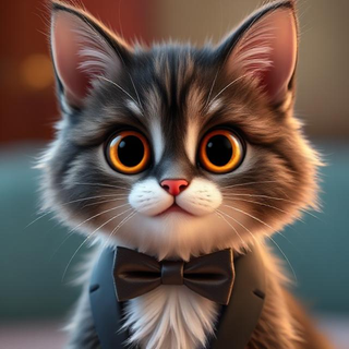 Tuxedo Cat With A Suit And Bowtie