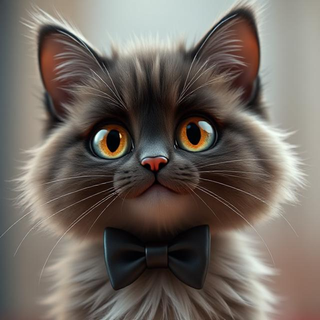 Simese Cat With Bowtie