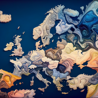 Artistic Europe Map by QuantumCurator