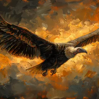 Vulture in Flight by CelestialCanvas