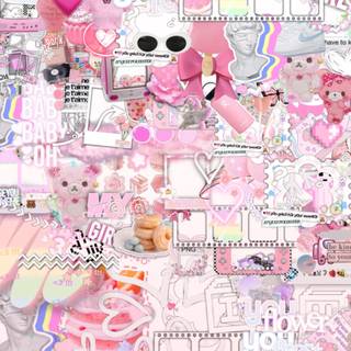 pink collage (i added some stuff but i didnt make it all)