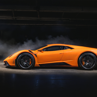 Orange sport car, supercar