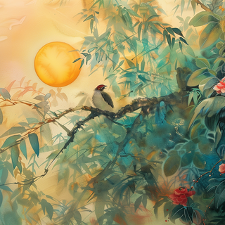 Sunny Forest Serenity by CelestialCanvas