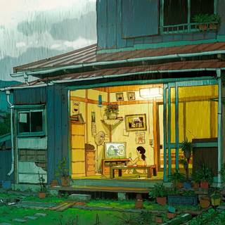 Simple painting Leisure evening