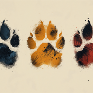 Dog Paw Prints by CelestialCanvas