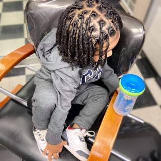 Brianna son I took him to get a haircut