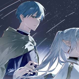 Frieren & Himmel under the shooting stars!!~