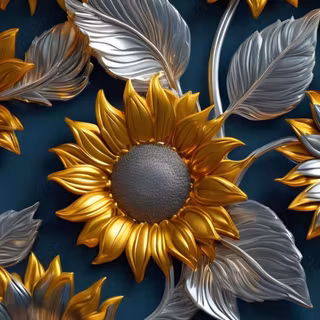 Chrome Sunflowers