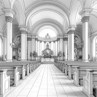 Chapel Interior by CelestialCanvas