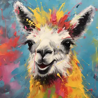 Colorful Llama by Laxmonaut