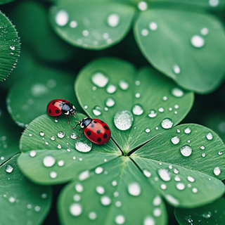 Clover Lady bugs