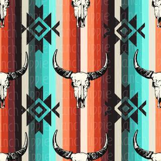 longhorn skull western wallpaper 