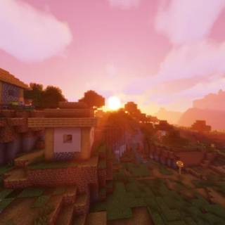Minecraft Village Wallpaper