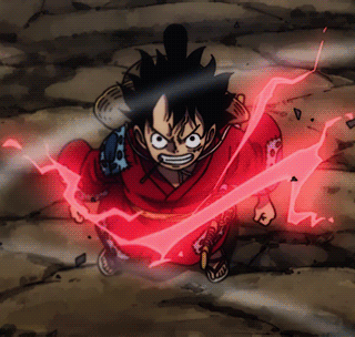 one piece moving gif luffy