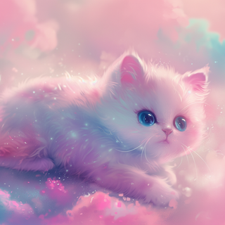Pink Cute Cat Wallpapers