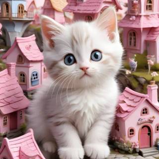 Pink Cute Cat Wallpapers