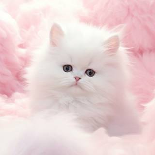 Cute Pink Cats Wallpapers