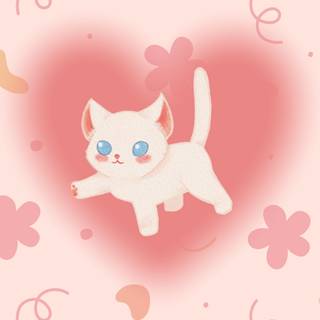 Cute Pink Cats Wallpapers